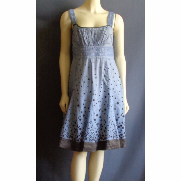 Blue Dress with Glass